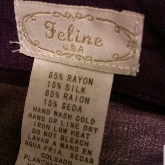 Vintage Embroidered Chiffon Silk long sleeve Tunic - Picture 5 of 6